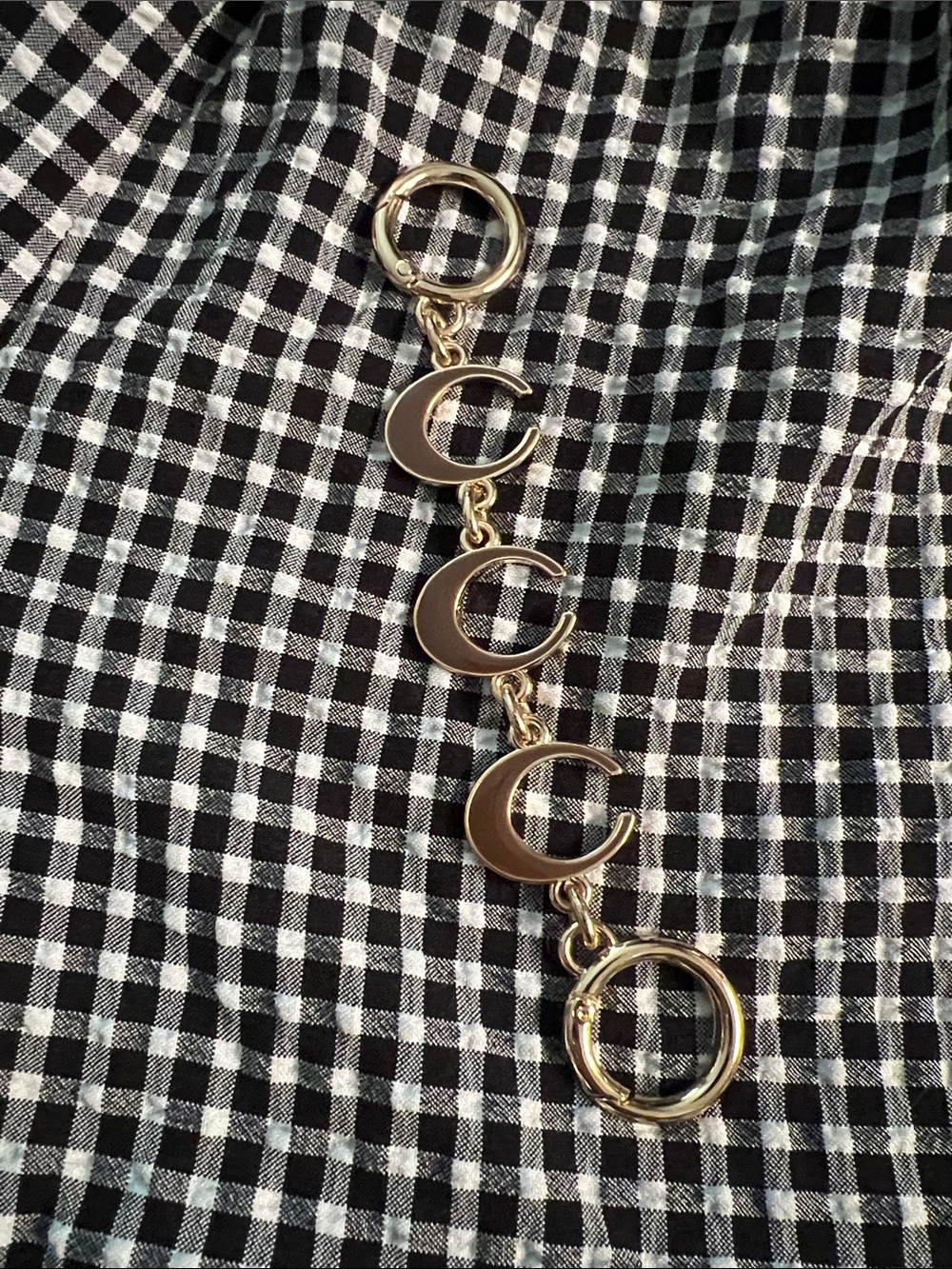 Gold Coach Inspired bag charm- Gold Tone